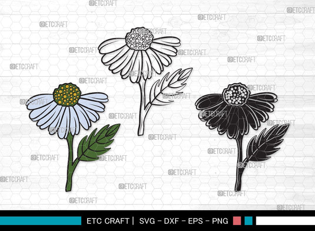 Daisy Flower SVG | Daisy Flower Clipart Bundle | Flower Svg | Daisy Flower Outline | Vector Cutting files | Daisy Flower Clipart SVG ETC Craft 