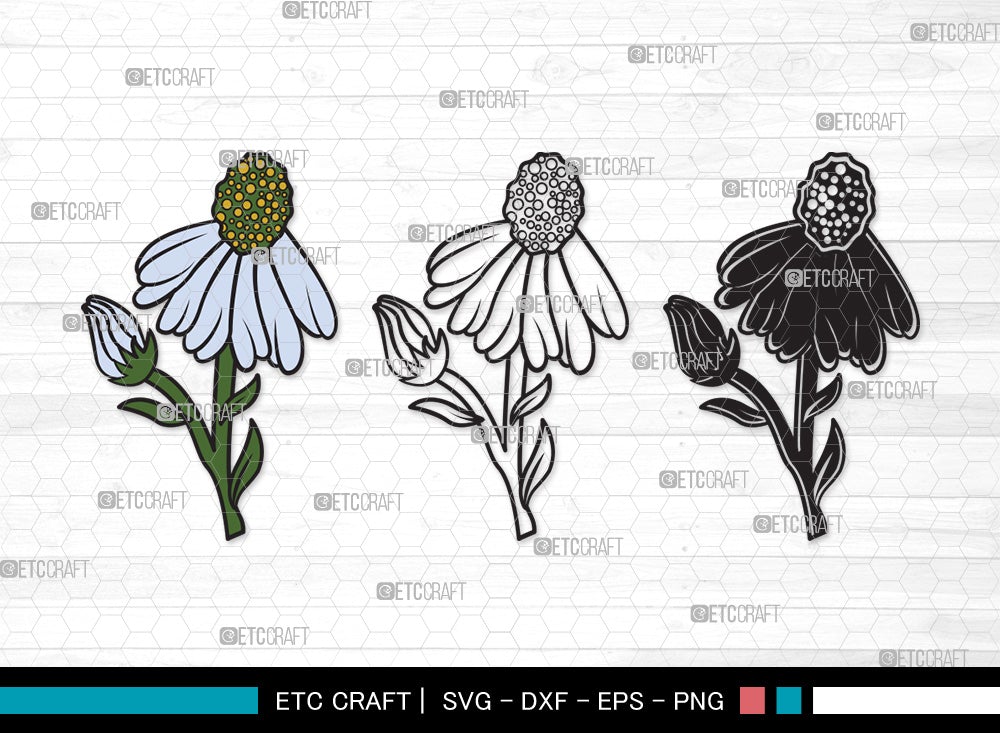 Daisy Flower Monogram SVG | Daisy Flower Clipart Bundle | Flower Svg ...