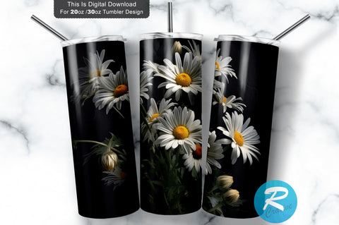 Daisy Flowers 20 oz / 30 oz Skinny Tumbler Sublimation Regulrcrative 
