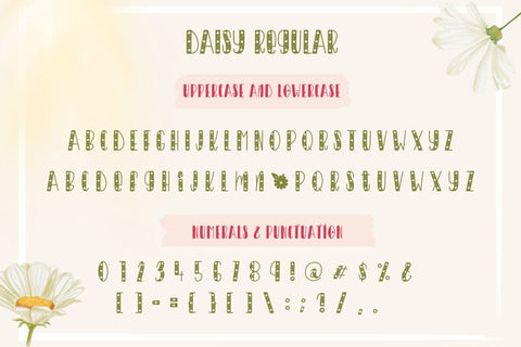 Daisy Font - Cute Decorative Font Font AnningArts Design 
