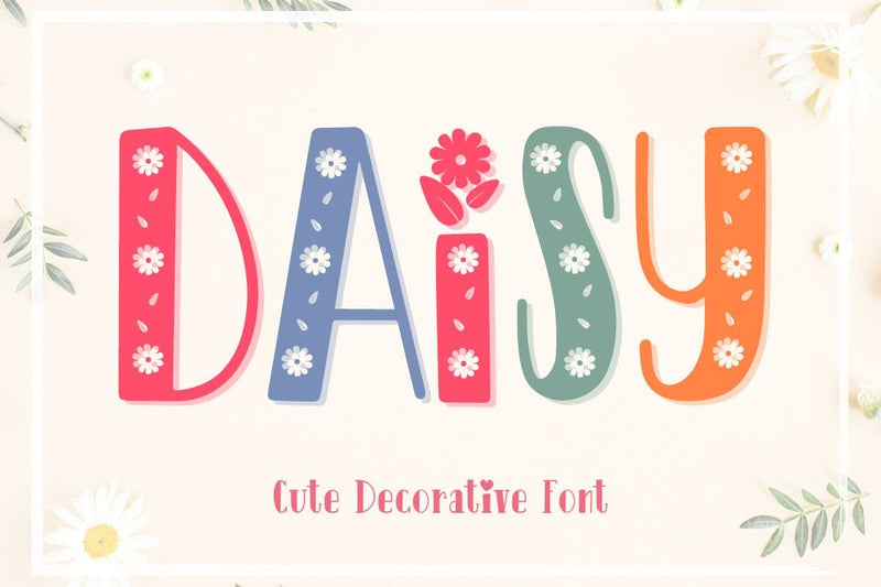 Daisy Font - Cute Decorative Font Font AnningArts Design 