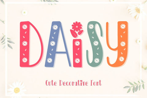 Daisy Font - Cute Decorative Font Font AnningArts Design 