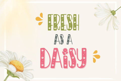 Daisy Font - Cute Decorative Font Font AnningArts Design 