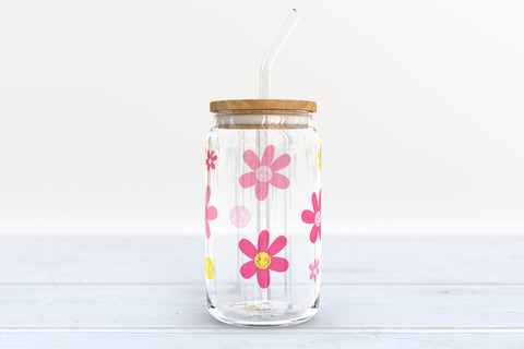 Daisy Libbey Can Glass Wrap. Hippie Can Glass Wrap SVG SVG Olga Terlyanskaya 