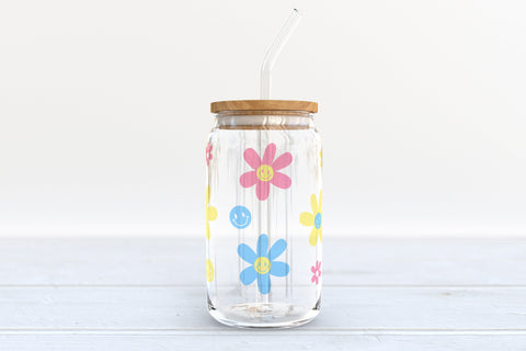 Daisy Libbey Can Glass Wrap. Hippie Can Glass Wrap SVG SVG Olga Terlyanskaya 