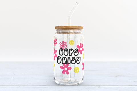 Daisy Libbey Can Glass Wrap. Hippie Can Glass Wrap SVG SVG Olga Terlyanskaya 