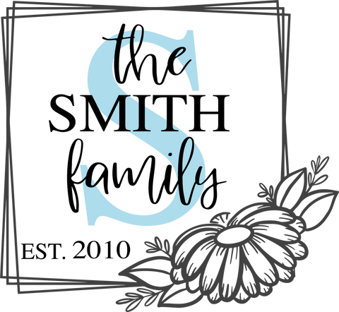 Daisy Monogram SVG - Customize Your Design - Farmhouse Style Sign SVG So Fontsy Design Shop 