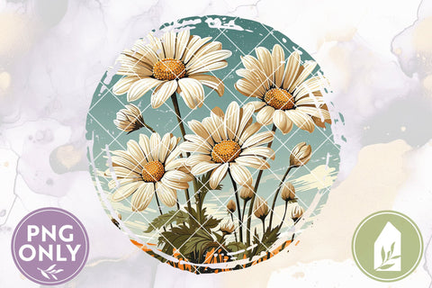 Daisy Shirt Sublimation File, Summer Daisies PNG Sublimation LilleJuniper 