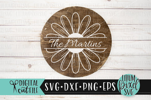 Daisy Split Frame - Summer SVG SVG Lilium Pixel SVG 