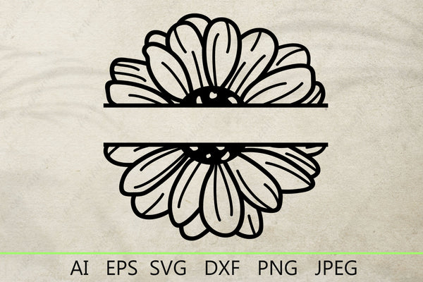 Flower Split Letters Svg Set, Flowers Split Monogram Svg, Family Name Sign  Svg - So Fontsy