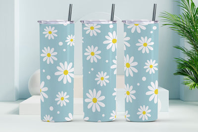 Daisy sublimation tumbler, Flower sublimation tumbler Sublimation KMarinaDesign 