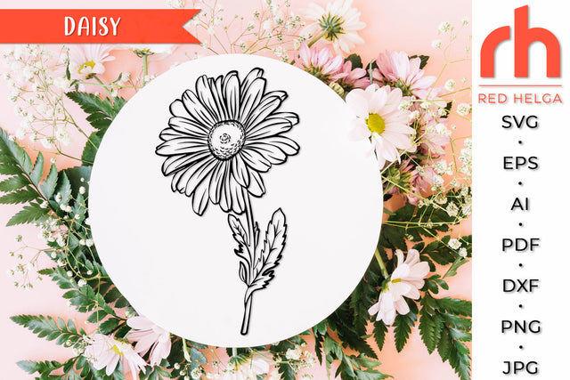 Daisy SVG - Aries Flower Cut File SVG RedHelgaArt 