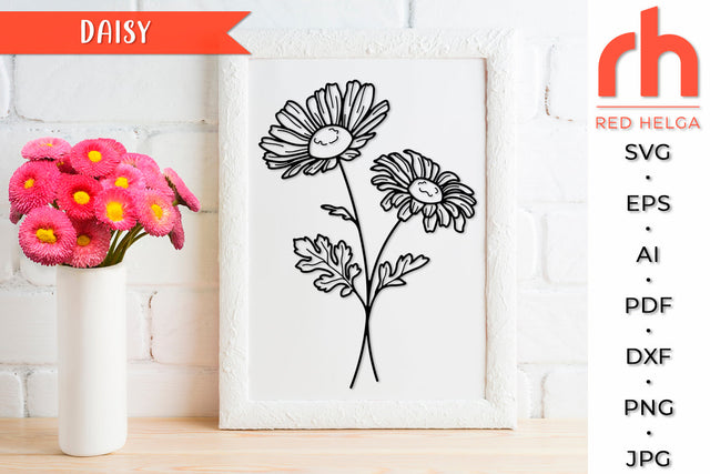 Daisy SVG - Aries Flower Cut File SVG RedHelgaArt 