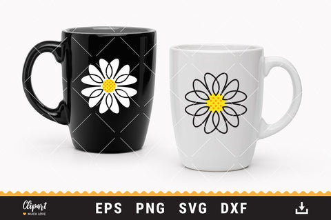 Daisy SVG, Chamomile Flowers SVG, DXF, PNG, Floral Cur file SVG ClipartMuchLove 