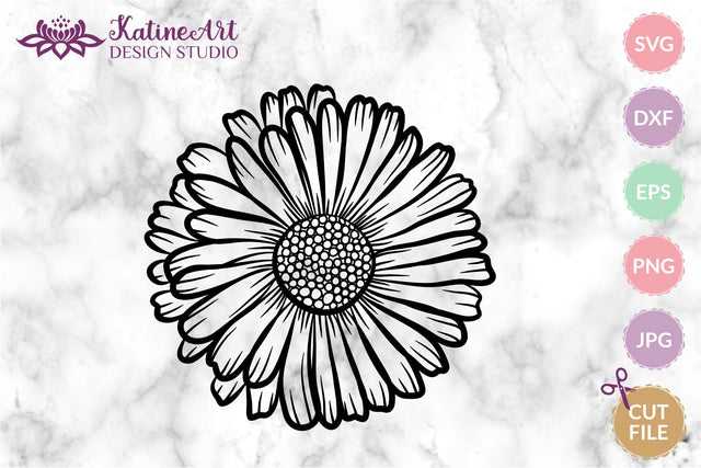 Daisy svg cut file, spring svg, flower svg, spring floral SVG KatineArt 