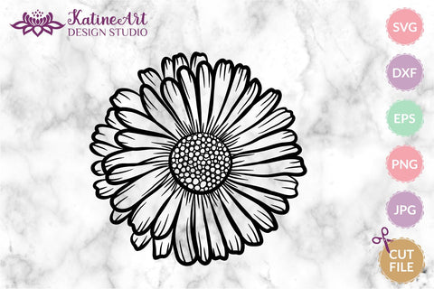 Daisy svg cut file, spring svg, flower svg, spring floral SVG KatineArt 