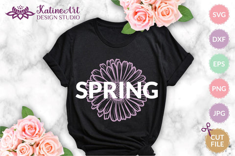 Daisy svg cut file, spring svg, flower svg, spring floral SVG KatineArt 