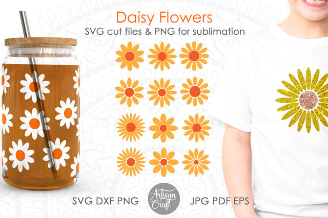 Daisy SVG cut files and PNG for sublimation SVG Artisan Craft SVG 