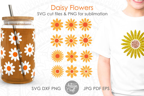 Daisy SVG cut files and PNG for sublimation SVG Artisan Craft SVG 