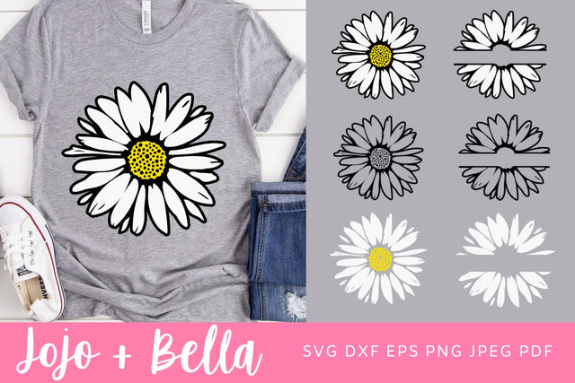 Daisy Svg, Daisy Svg Bundle, Daisy Split Monogram Svg, Daisy Monogram Svg, Png, Dxf, Svg fiels for Cricut, Silhouette, Sublimation SVG Jojo&Bella 