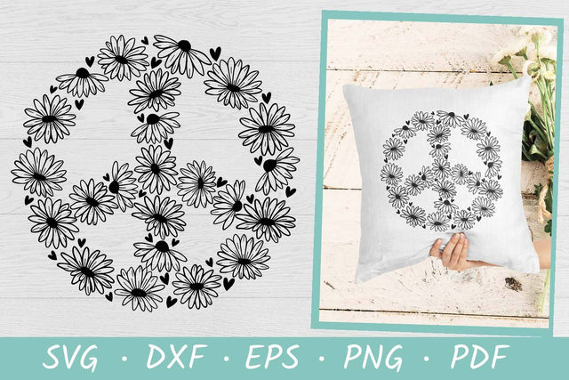 Daisy SVG | Floral Peace SVG | Hippie SVG SVG Irina Ostapenko 