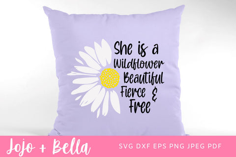 Daisy Svg, Wildflower Svg, Wildflower Png, Daisy Png, Flower SVG, Svg Files For Cricut, Silhouette, Sublimation Designs Downloads SVG Jojo&Bella 