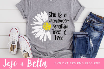 Daisy Svg, Wildflower Svg, Wildflower Png, Daisy Png, Flower SVG, Svg Files For Cricut, Silhouette, Sublimation Designs Downloads SVG Jojo&Bella 