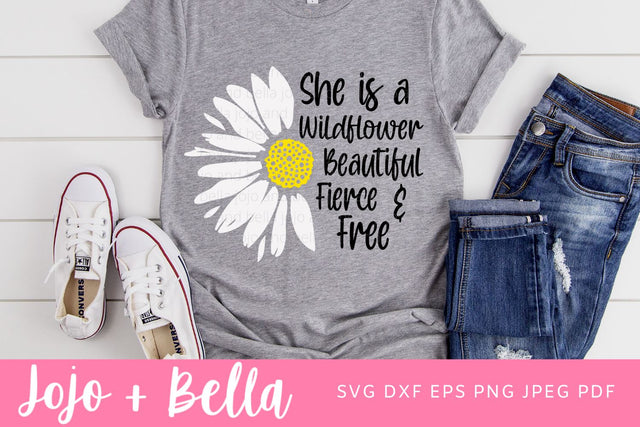 Daisy Svg, Wildflower Svg, Wildflower Png, Daisy Png, Flower SVG, Svg Files For Cricut, Silhouette, Sublimation Designs Downloads SVG Jojo&Bella 