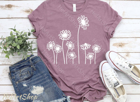 Daisy svg, wildflowers svg SVG _HelArtShop_ 
