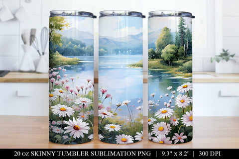 Daisy Tumbler Sublimation Bundle - 6 Designs Sublimation BijouBay 