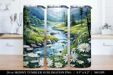 Daisy Tumbler Sublimation Bundle - 6 Designs Sublimation BijouBay 