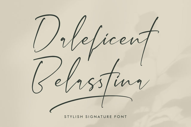 Daleficent Belasstina - Stylish Signature Font Font Storytype Studio 