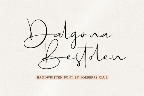 Dalgona Bestolen Font Forberas 