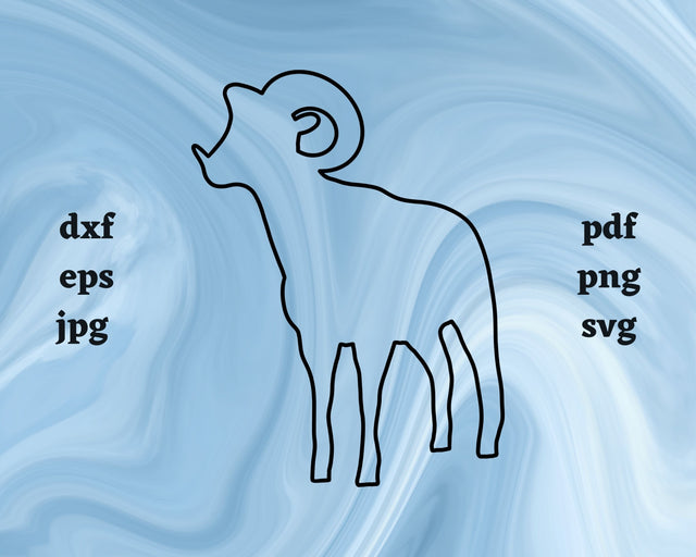 Dall Sheep Outline SVG Cut File SVG Northern Light SVG 