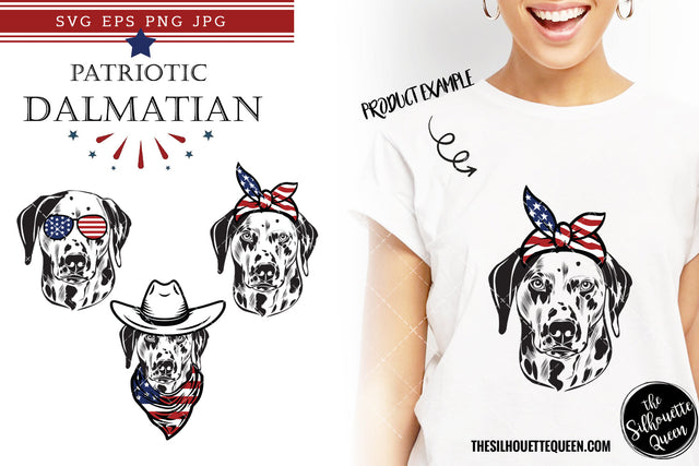 Dalmatian Dog Patriotic Cut files and Sublimation SVG Loveleen Kaur 