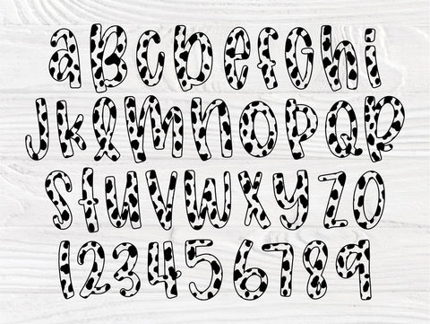 Dalmatian Font SVG, 101 Dalmatian Alphabet Svg SVG TonisArtStudio 