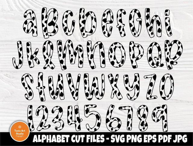 Dalmatian Font SVG, 101 Dalmatian Alphabet Svg SVG TonisArtStudio 