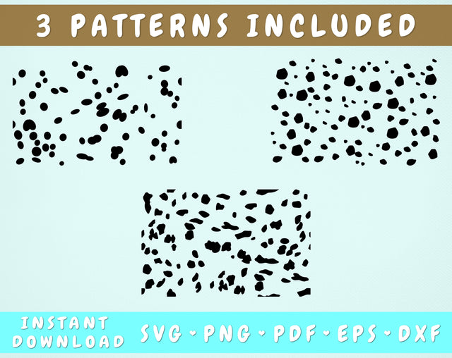 Dalmatian Spots SVG - 3 Patterns SVG HappyDesignStudio 
