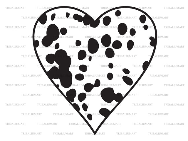 Dalmatians spots heart SVG TribaliumArtSF 