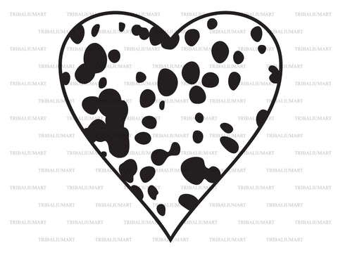 Dalmatians spots heart SVG TribaliumArtSF 