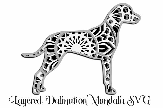 Dalmation Mandala Layered SVG SVG Digital Honeybee 