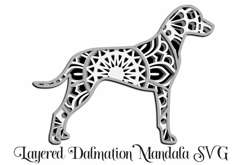 Dalmation Mandala Layered SVG SVG Digital Honeybee 