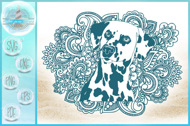 Dalmation Mandala Zentangle SVG SVG SVGcraze 
