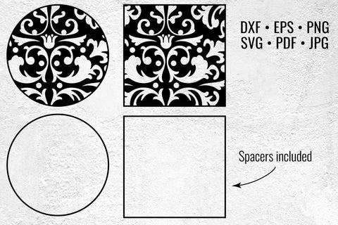 Seamless pattern svg, pattern svg cut file, seamless clipart, svg cut file  for cricut, cut file for silhouette, damask dxf, ornament png