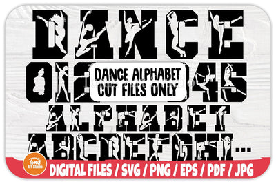 Dance Alphabet SVG | Monogram Letters Svg | Dance Font | Dancing Clipart | Dance Team Svg SVG TonisArtStudio 