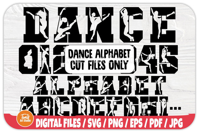 Dance Alphabet SVG | Monogram Letters Svg | Dance Font | Dancing Clipart | Dance Team Svg SVG TonisArtStudio 