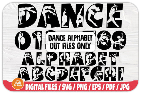 Dance Alphabet SVG | Monogram Letters Svg | Dance Font | Dancing Clipart | Dance Team Svg SVG TonisArtStudio 