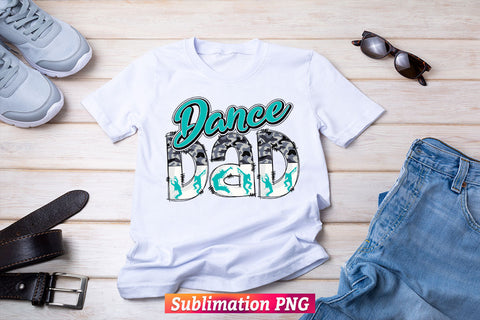 Dance Dad Camo Leopard Teal Father's Day T shirt Tumbler Design Png Sublimation Files Sublimation DesignDestine 