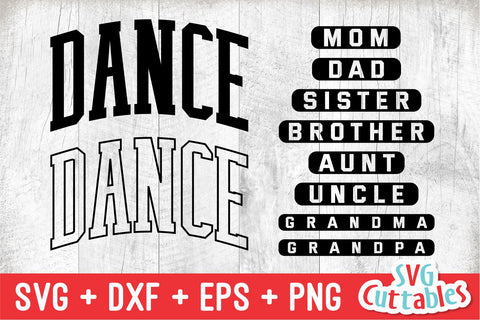 Dance Family svg - Dance svg - Dance Mom svg - dxf - eps - png - Cut File - Silhouette - Cricut - Digital Download SVG Svg Cuttables 