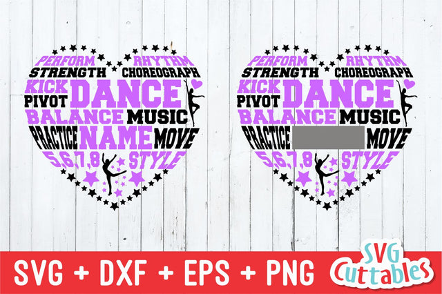 Dance Heart Subway Art SVG Svg Cuttables 